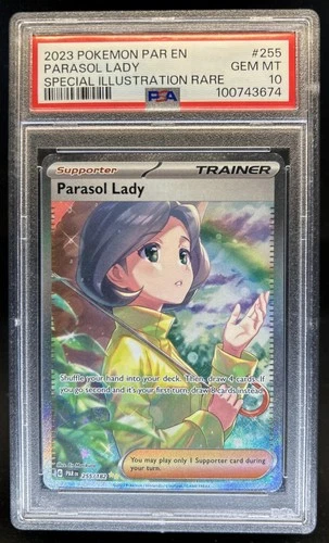 2023 Pokemon SV Paradox Rift Parasol Lady #255/182 PSA 10 GEM MINT
