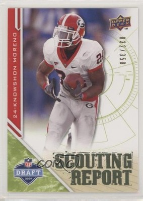 2009 Upper Deck Draft Edition Scouting Report Green 32/350 Knowshon Moreno lu0