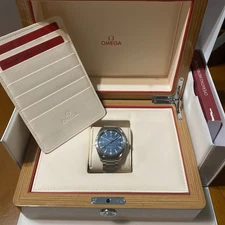 Men's Omega Railmaster 40mm Stainless Watch Box/Papers Blue Jean Dial #W235567-1