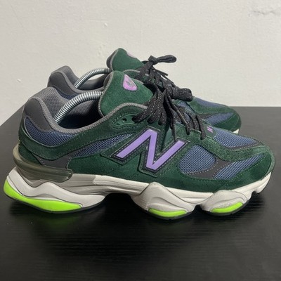 New Balance 9060 Green Purple Grey Neon Mens 9.5 Sneakers
