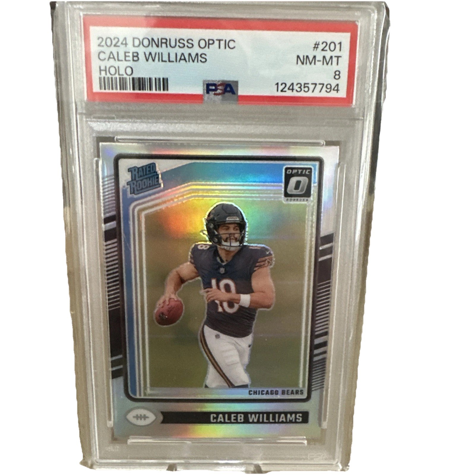 2024 Panini Donruss Optic - Rated Rookie Caleb Williams #201 Holo Prizm (RC) 🔥