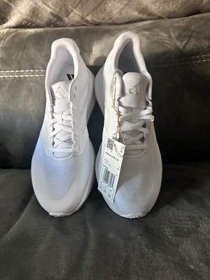 Size 9.5 - Adidas Runfalcon 5 Triple White with cloud foam upper mesh