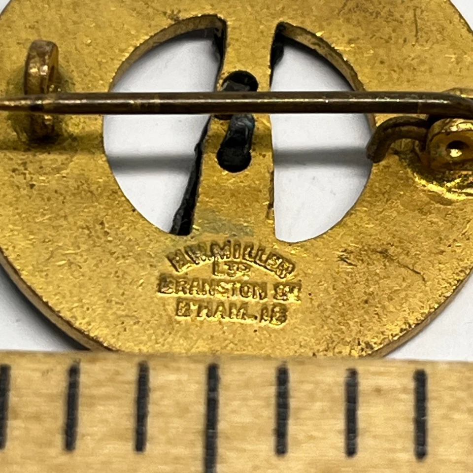 American Lawn Bowling Assoc.  GB 1948 Enamel Pin Badge Bowls Statue of Liberty - Image 4 of 4