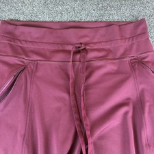 Pink Victoria's Secret Jogger Pants Womens Large Burgundy Drawstring Tapered Leg