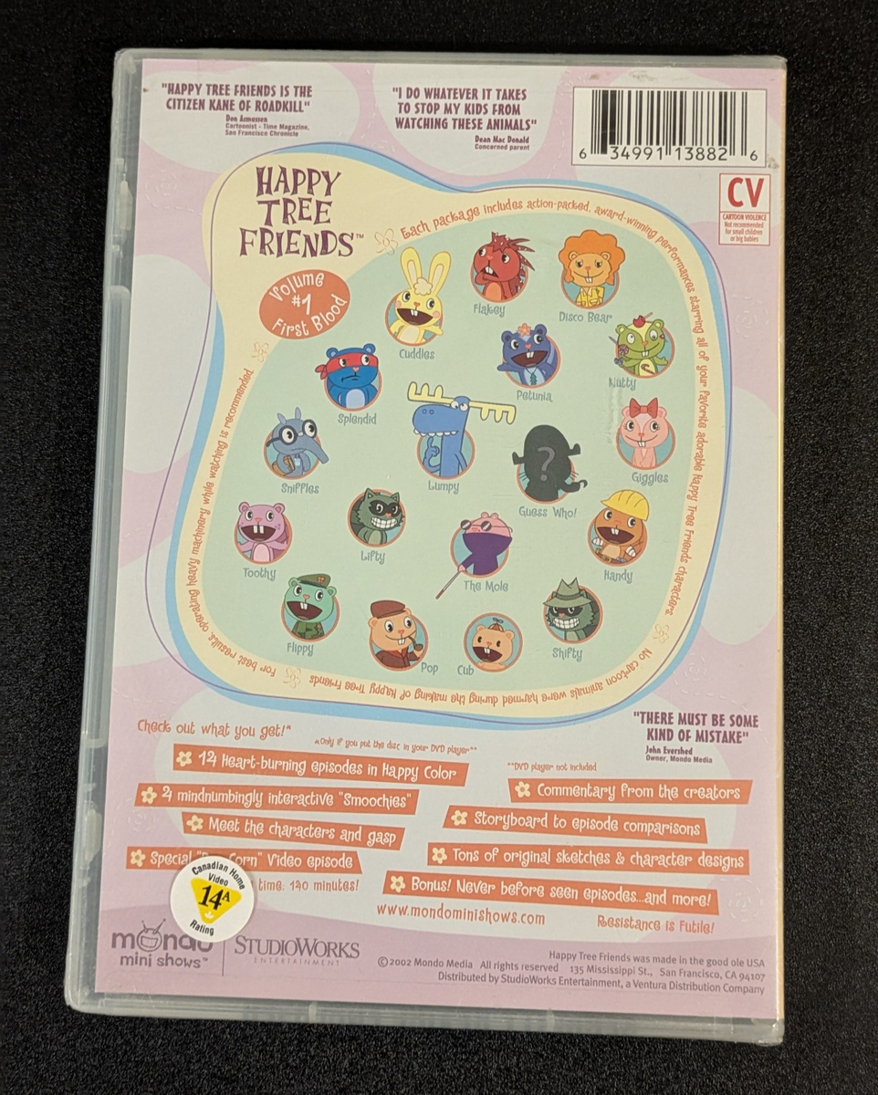 Happy Tree Friends - Vol. 1: First Blood (DVD, 2003) for sale