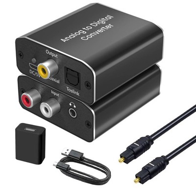 Analog zu Digital Audio Konverter mit Optischem Kabel- Analog auf Digital Wan...