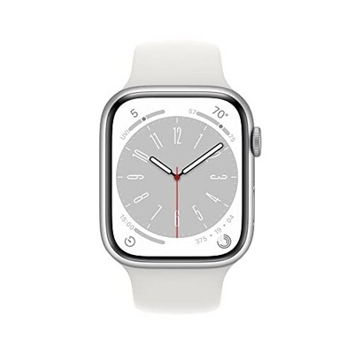 Apple Watch Series 8 45mm Silver Aluminum Case with Sport Band, S