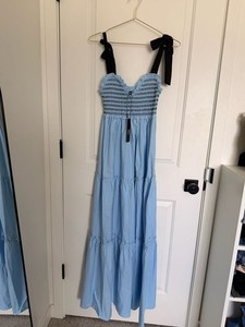 ebay light blue dress 1960s Light Blue Party Dress: Vintage Formal Gown, Size XS