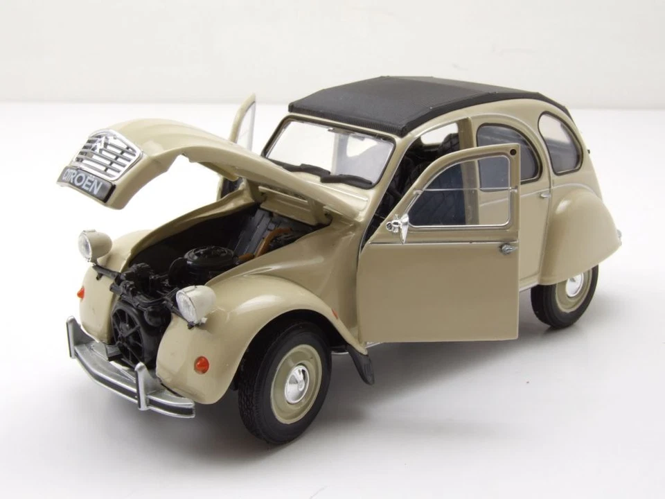 Citroen 2CV Anatra 1982 Beige Modellino 1:24 Welly - Immagine 4 di 4