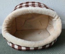 Cat Dog Bed Igloo Plush Hooded Cave Soft Large cat/small dog