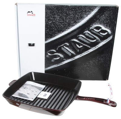 Staub Amerikanische Grillpfanne 30 cm Gusseisen Für alle Herdarten Grenadine