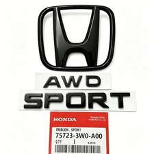 1set Gloss Black Rear Emblem For Honda Pilot 2023-2026 3.5l V6 Sport Awd H Badge