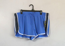 Athletic Works Side Seamed Run Shorts Women Sz XL 16-18 NWT Santorini Blue