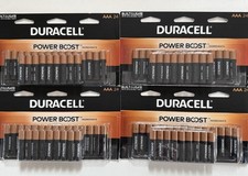 Duracell Power Boost AAA batteries 24 Pack, Lot Of 4 Packs