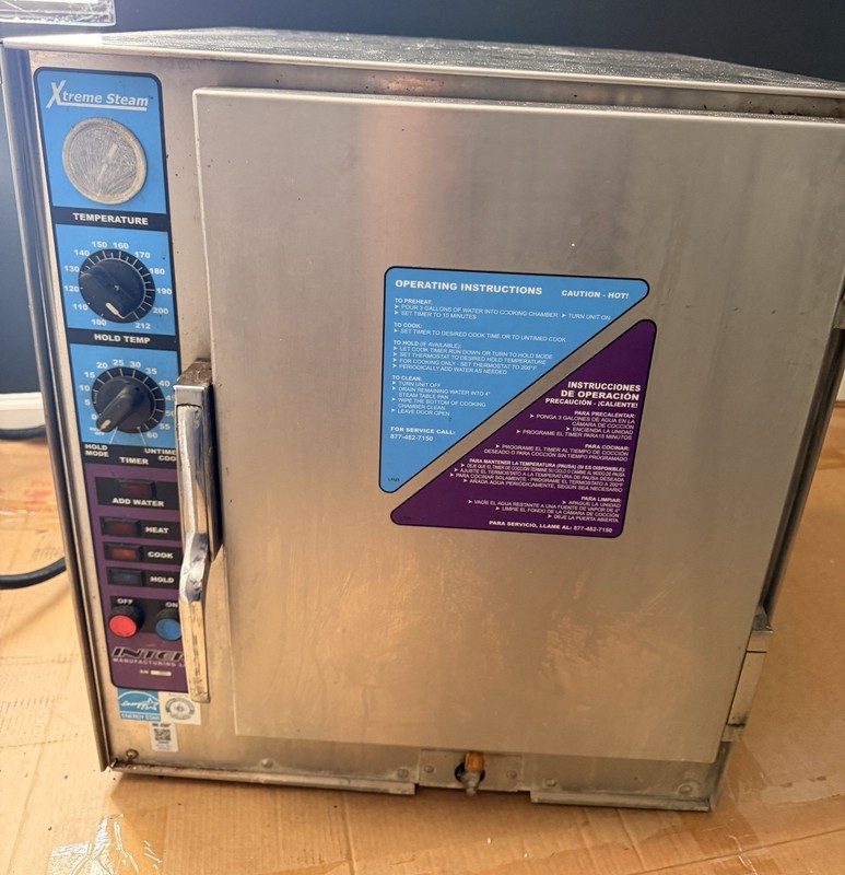 Groen Intek Electric Steamer 240 V Energy Star