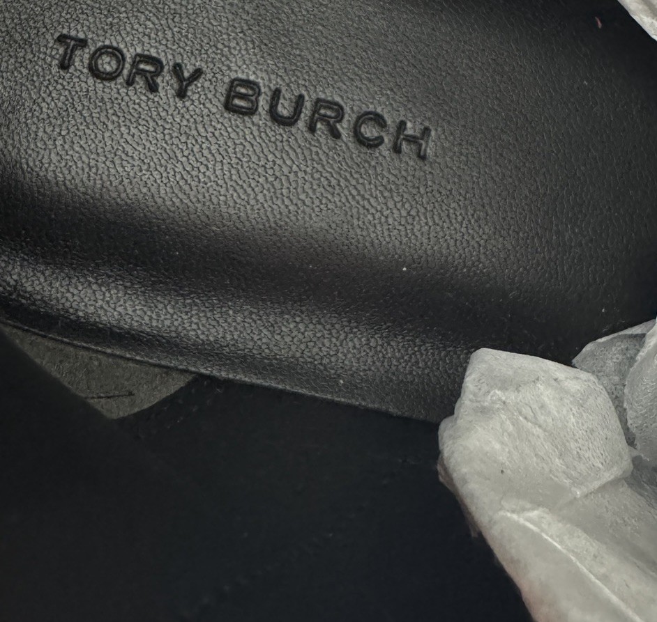 Tory Burch Double T Combat Boots size 9.5 Perfect Black Glossy Calf Leather thumbnail 7