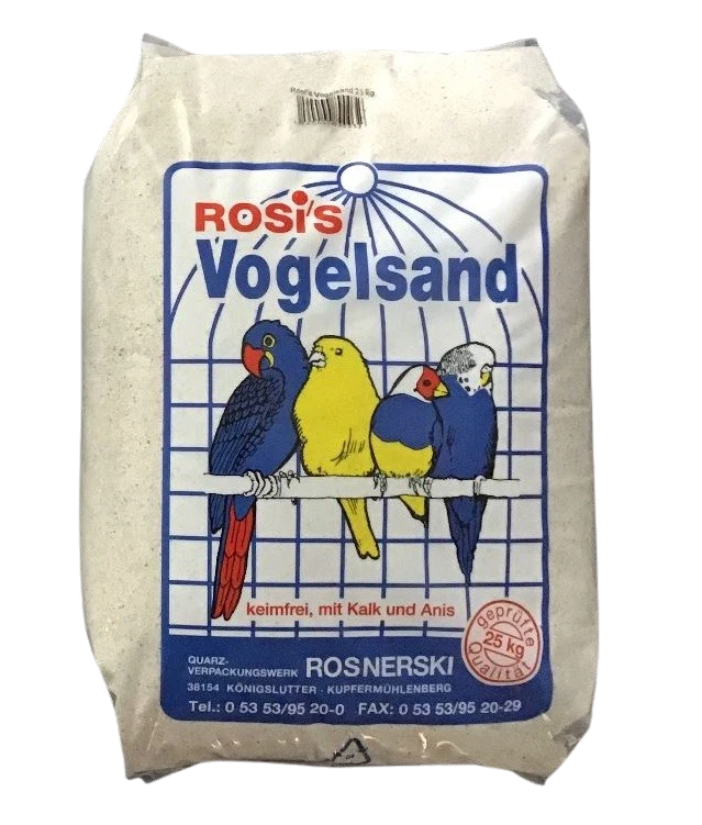Vogelsand fein 25 kg weiß keimfrei mit Anis und Kalk Badesand Bodengrund - Bild 2 von 3
