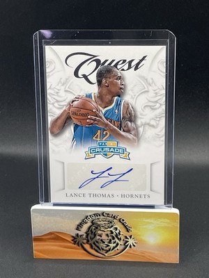 2012-13 Panini Crusade Lance Thomas - Quest Auto Autograph #23 Charlotte Hornets