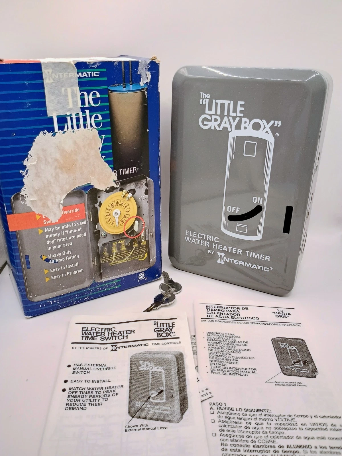 Intermatic Little Gray Box Electric Water Heater Timer Switch, Open Box
Opens in a new window or tab
