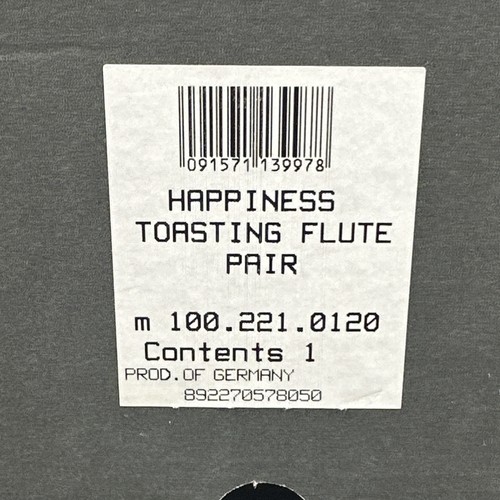 Waterford Crystal Happiness Coppia Flauti Brindisi Collezione The Millennium in Scatola - Foto 20 di 21