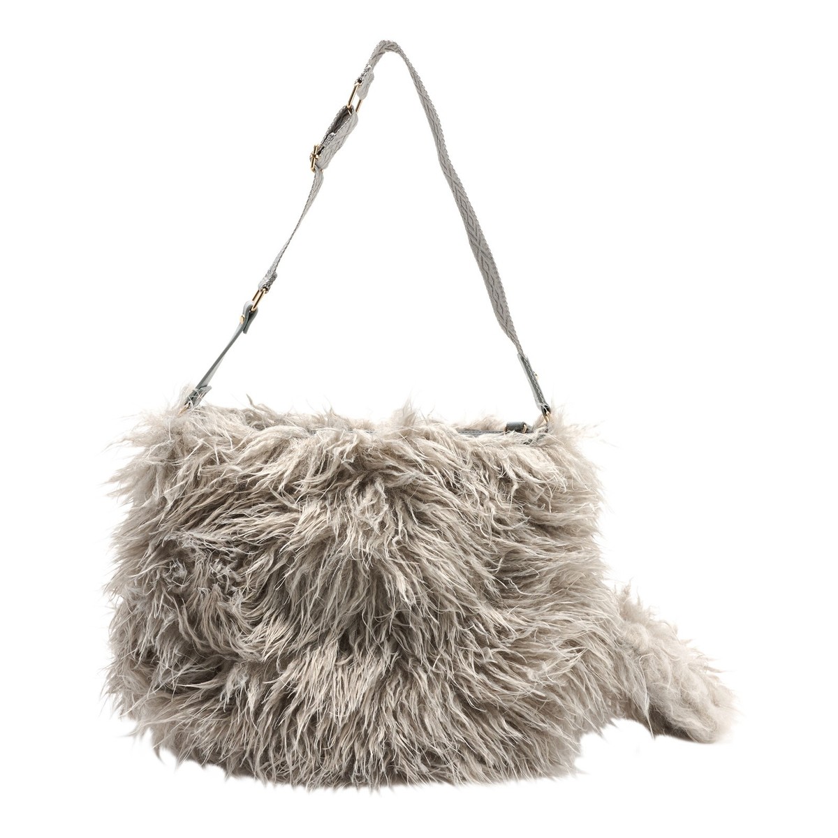 BEARPAW Curly Faux Fur Hobo Bag | eBay