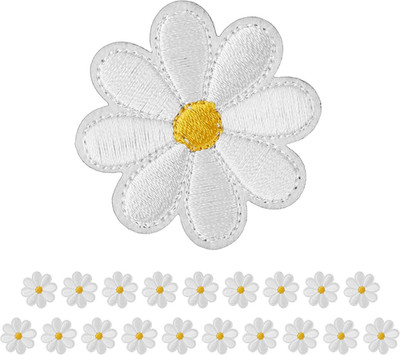 20 Stück Patches Zum Aufbügeln Gänseblümchen Blumen Bügelflicken Exquisite Stick