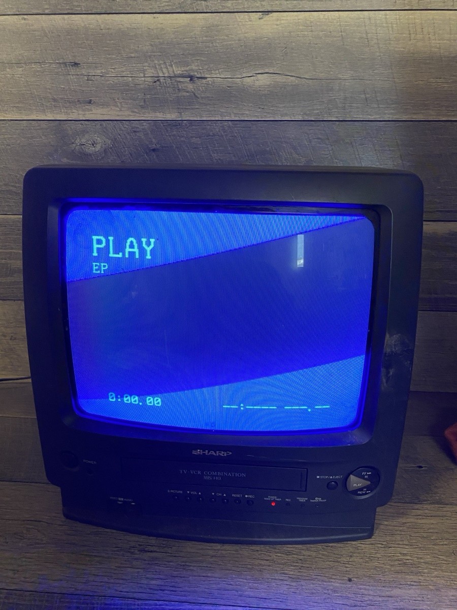 Sharp Retro Gaming 13in TV/VHS Combo 13VT-H60 ⚠️Broken VHS doesn