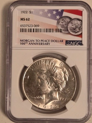 1922 NGC MS62 Peace Dollar