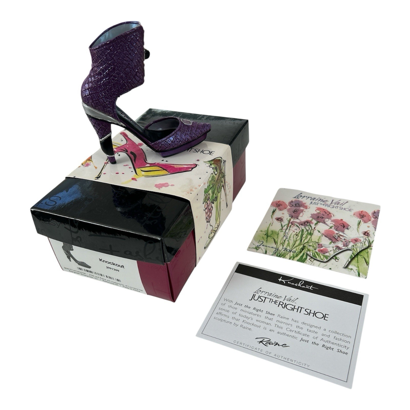 Just The Right Shoe Knockout 2010 by Raine #J091209 With Box