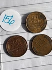 1909-P VDB FIRST YEAR Lincoln Wheat Cent Penny 3 coins