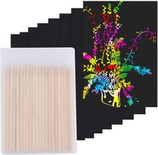 Magic Scratch Paper 100 Pcs Rainbow