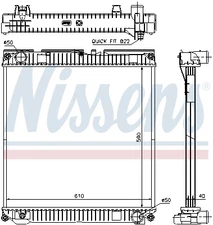 NISSENS 67224A Radiator, engine cooling for MAN