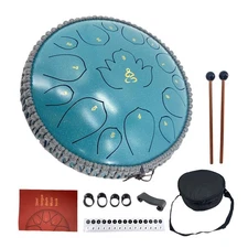 #New Rain Drum for Outside Garden,13 Inches 15 Notes Steel Tongue Drum,D Major