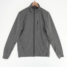 Mack Weldon Atlas Full Zip Jacket Mens Medium Gray Heather Performance Stretch