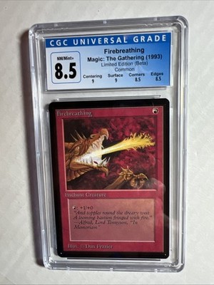 MTG Beta Firebreathing CGC 8.5 Quad++ NM/Mint+  (9 centering and surface)  1993