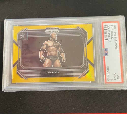 The Rock [Gold] #41 2023 Panini Prizm WWE card