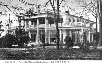 T C Duncan Residence Union South Carolina SC - Reprint