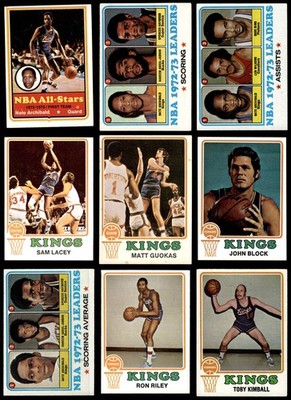 1973-74 Topps Kansas City-Omaha Kings Team Set Kings-BaskB 4 - VG/EX 6972212