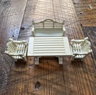 VTG Playmobil Outdoor Victorian Adirondack Patio Set - Table, Bench & 2 Chairs