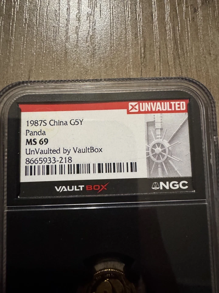 1987S China Panda G5Y MS 69 1/20 oz Gold UnVaulted by VaultBox - Image 3 of 3