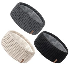 Winter Headbands for Women Thick Ear Muffs Fleece Lined Cozy Ear Warmers