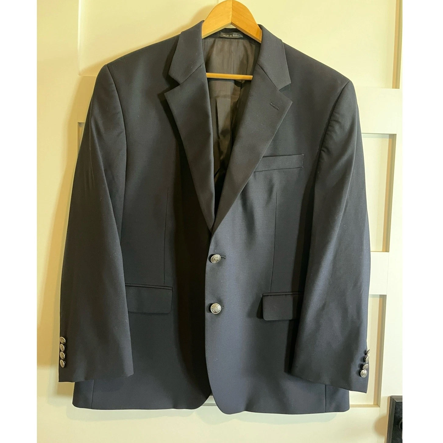 Cappotto sportivo blazer singolo ventilato lana nero 2 bottoni Michael Kors Macys uomo 44 S