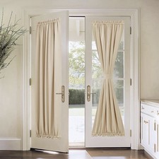 French Door Curtains 2 Panels 54  X 72  Biscotti Beige
