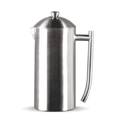 Double-Walled 23 Oz Brushed Stainless Steel French Press Coffee Maker - Insul...
