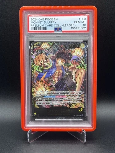 2024 One Piece EN Premium Card Collection #003 Monkey D Luffy Leader PSA 10