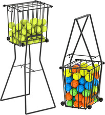 Tennis  Pickleball Hopper with Wheels   Ball Pick up Basket, Pickleball Ball Re