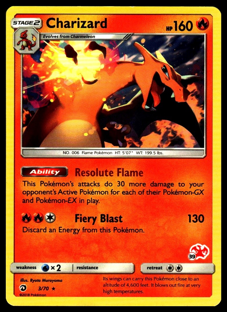 Charizard #003/070 (#39) Battle Academy Near Mint or Better - Pokemon Card