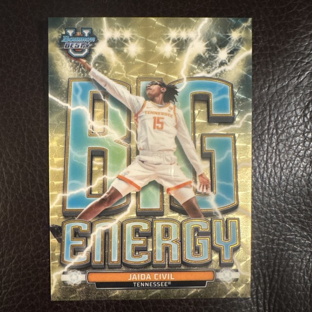 SUPERFRACTOR CASE HIT 2025-26 Bowman U Best Jaida Civil BIG ENERGY 1/1