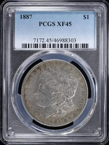1887-P $1 Morgan Silver Dollar PCGS XF 45
