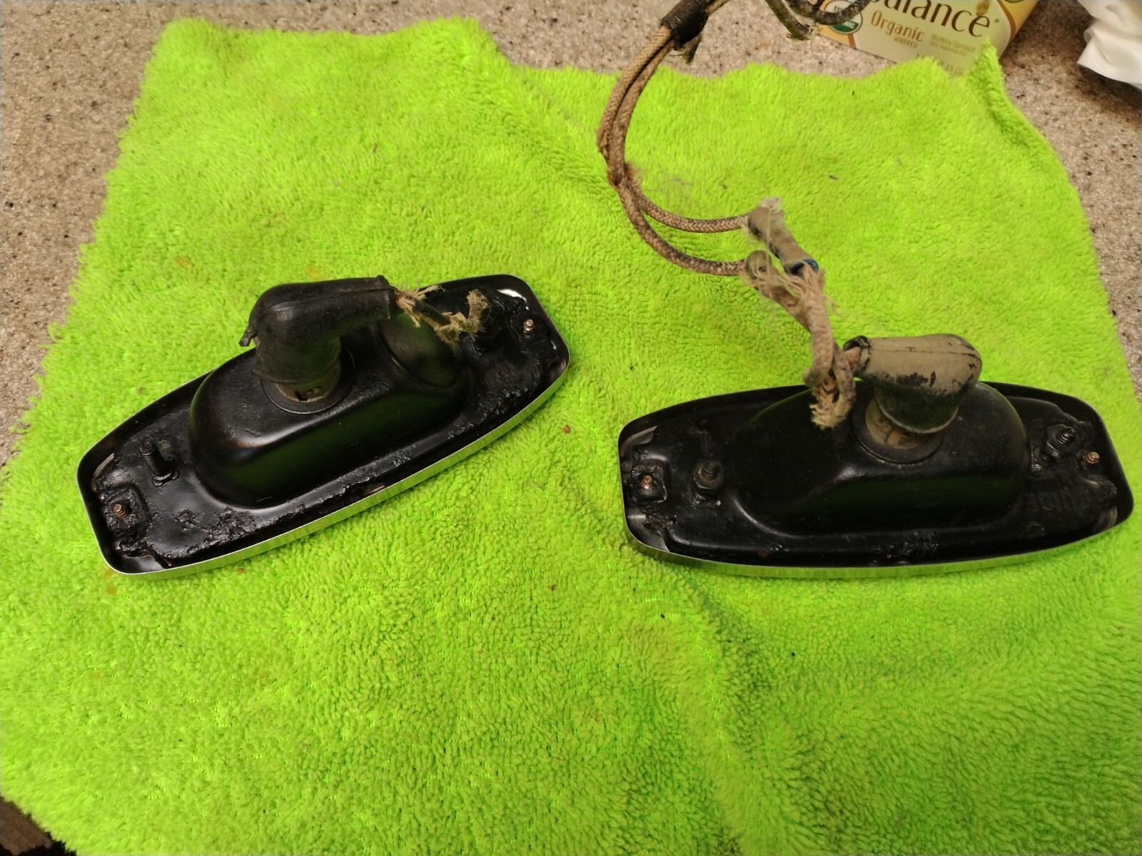 1948 to 1950 Chevrolet Car Tail Lights + Housings Vintage Original OEM